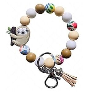Charming Sloth Kids Bracelet with Keychain - Multicolor
